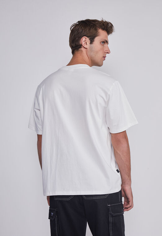 Polera Hombre Estrella Blanco Sioux